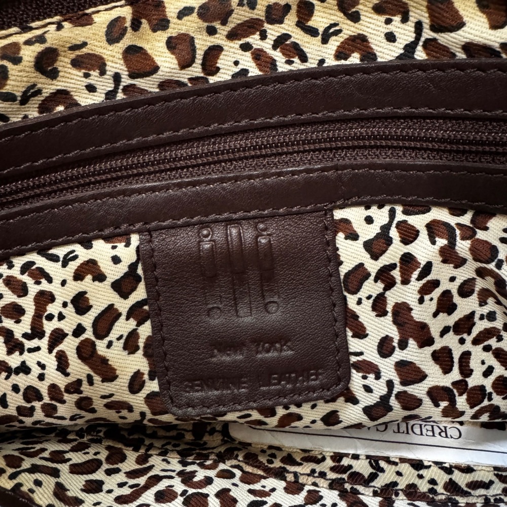 Ili New York Cowhide Leather Brown Crossbody Boho Festival Western Southwestern - Picture 6 of 9